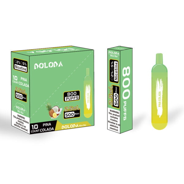 DOLODA Mini bar 800 Puffs 2% Nicotine Cigarettes électroniques jetables rechargeables Vape en gros - WhizVape - 7