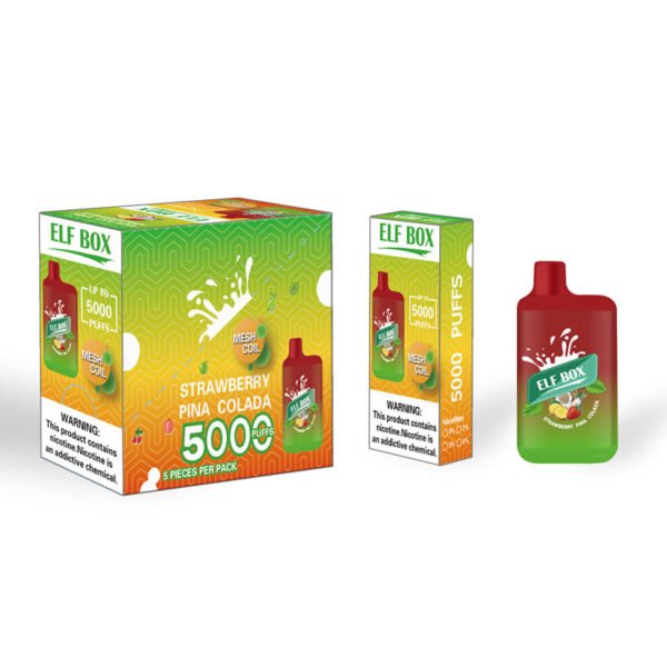 ELF BOX 5000 Puffs 0% 2% 3% 5% Nicotine Jetable Vape Authentique E Cigarette Stylo En Gros - WhizVape - 5
