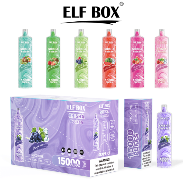 ELF BOX LS15000 Puff Shisha Hookah 0% 2% 5% Vape reîncărcabil de unică folosință cu nicotină Comerț cu ridicata - WhizVape - 3