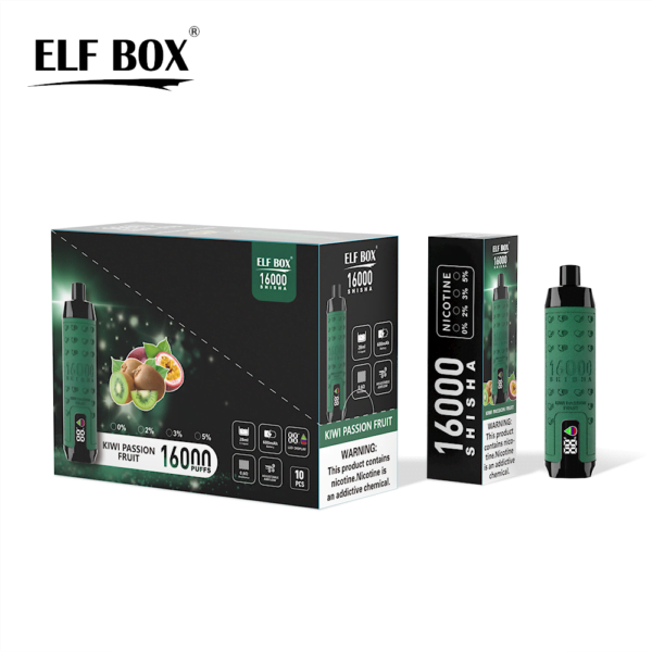 ELF BOX SHISHA 16000 Puff-uri 0%/2%/3%/5% Vape reîncărcabil de unică folosință cu nicotină Comerț cu ridicata - WhizVape - 10