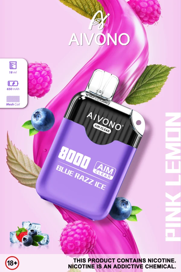 AIVONO AIM CLEAR 8000 Puffs 0% 2% 5% Alacsony nikotin tartalmú, újratölthető, eldobható Vapes toll tömeges vásárlás Nagyker - WhizVape - 7