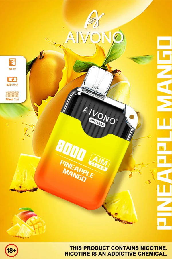 AIVONO AIM CLEAR 8000 Puffs 0% 2% 5% Alacsony nikotin tartalmú újratölthető eldobható Vapes Pen Tömeges vásárlás Nagyker - WhizVape - 4