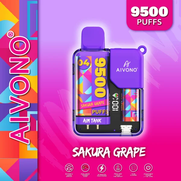 AIVONO AIM TANK 9500 Puffs 0% 2% 3% 5% Low Nikotine Ladattava kertakäyttöinen Vapes Pen Bulk Tukkumyynti - WhizVape - 5