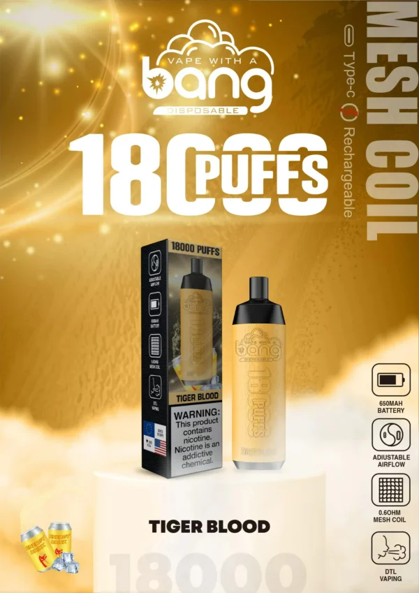Bang Crown Bar 18000 Puff-uri 0% 2% 3% 5% Nivel scăzut de nicotină, reîncărcabil, de unică folosință, stilou vape, vrac Cumpărați cu ridicata - WhizVape - 13