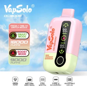 Vapsolo DG 18000 Puffs 2% 5% Vape Ricaricabili Monouso a Bassa Nicotina Penna Acquisto in Massa all'Ingrosso - WhizVape - 7