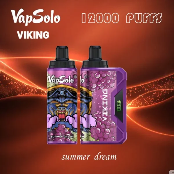 VapSolo Viking 12000 Puffs 2% 5% Faible Nicotine Rechargeable Vapes Pen en Gros Achat en Gros - WhizVape - 2