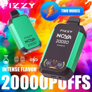 Fizzy Nova 20000 Puffs Dual Mesh 2% 5% Перезаряджувана одноразова ручка для вейпів з низьким вмістом нікотину Купуйте оптом - WhizVape - 10