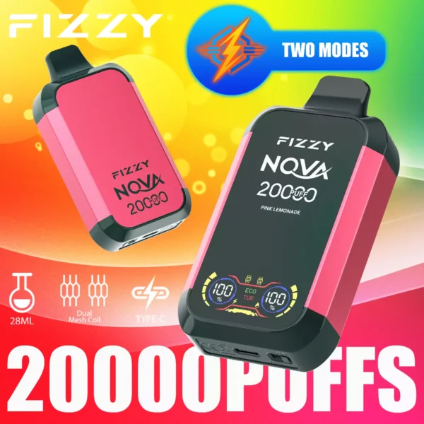 Fizzy Nova 20000 Puffs Dual Mesh 2% 5% Перезаряджувана одноразова ручка для електронних сигарет з низьким вмістом нікотину Купуйте оптом - WhizVape - 6
