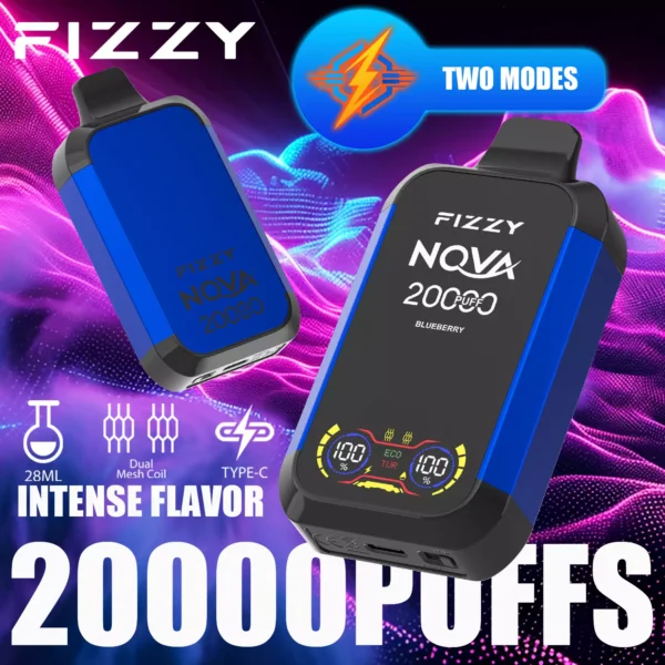 Fizzy Nova 20000 Puffs Dual Mesh 2% 5% Перезаряджувана одноразова ручка для вейпів з низьким вмістом нікотину Купуйте оптом - WhizVape - 7