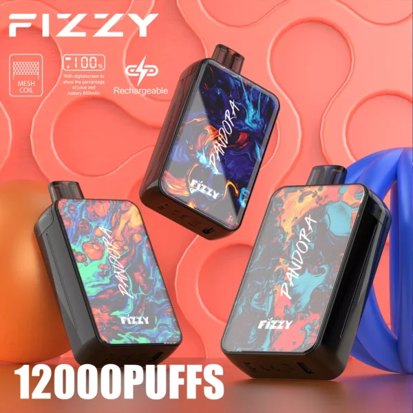 Fizzy Pandora 12000 Puffs 2% 5% Χαμηλής περιεκτικότητας σε νικοτίνη επαναφορτιζόμενη μιας χρήσης στυλό Vapes Μαζική Αγορά Χονδρικής - WhizVape - 1