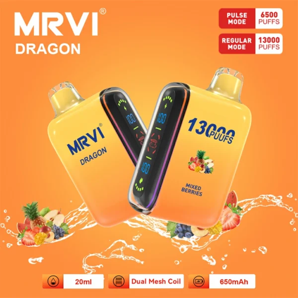 MRVI Dragon 13000 Rookwolken Dual Mesh Digitaal Scherm 2% 5% Oplaadbare wegwerpvapes-pen met laag nicotinegehalte in bulk Koop groothandel - WhizVape - 10
