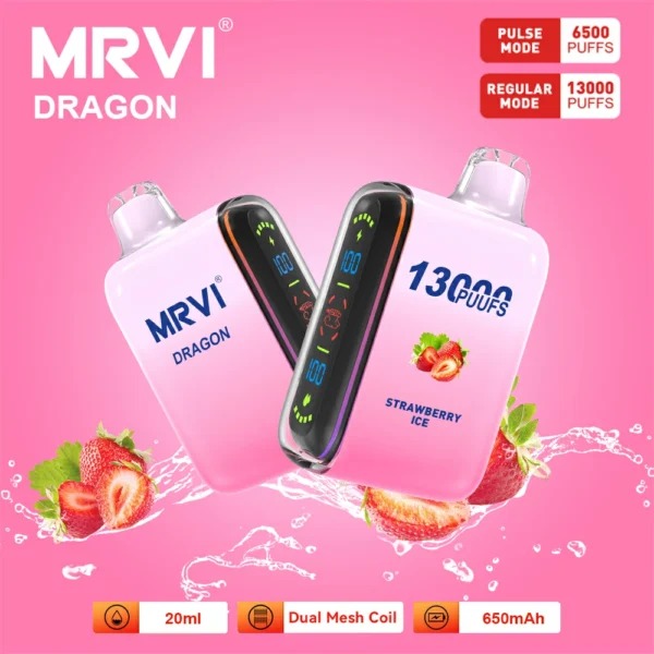 MRVI Dragon 13000 Rookwolken Dual Mesh Digitaal Scherm 2% 5% Oplaadbare wegwerpvapes-pen met laag nicotinegehalte in bulk Koop groothandel - WhizVape - 5