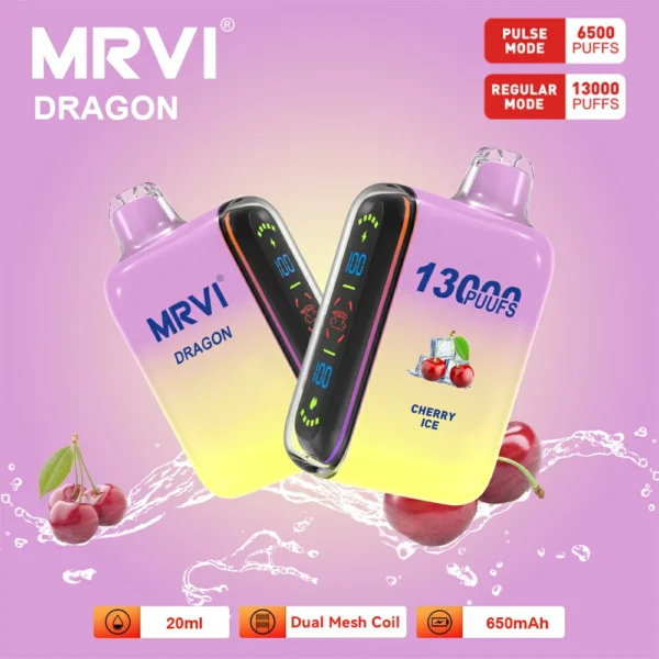 MRVI Dragon 13000 Rookwolken Dual Mesh Digitaal Scherm 2% 5% Oplaadbare wegwerpvapes-pen met laag nicotinegehalte in bulk Koop groothandel - WhizVape - 7