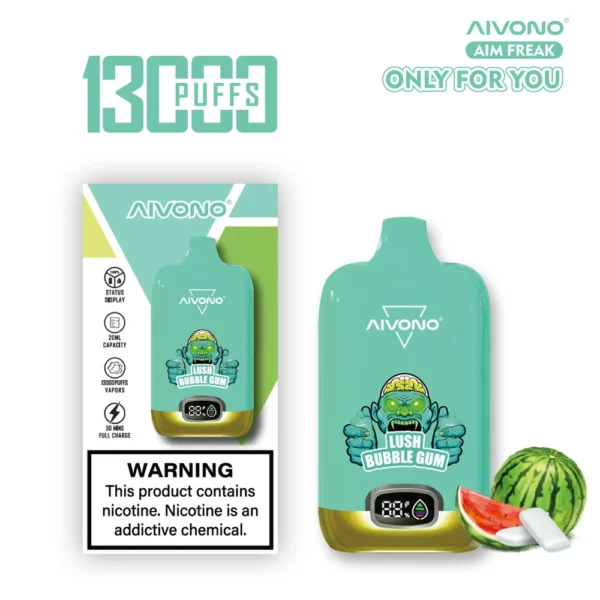 Aivono Aim Freak 13000 Puffs Digital Screen 0% 2% 3% 5% baixa nicotina recarregável vapes descartáveis ​​caneta em massa de petiça de atacado - whizvape - 10