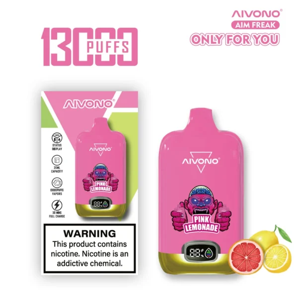 AIVONO AIM FREAK 13000 Puffs Tela Digital 0% 2% 3% 5% Caneta Vapes Descartáveis ​​Recarregáveis ​​com Baixa Nicotina em Massa Compre no Atacado - WhizVape - 11