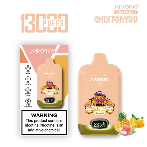 AIVONO AIM FREAK 13000 Puffs Tela Digital 0% 2% 3% 5% Caneta Vapes Descartáveis ​​Recarregáveis ​​com Baixa Nicotina em Massa Compre no Atacado - WhizVape - 7