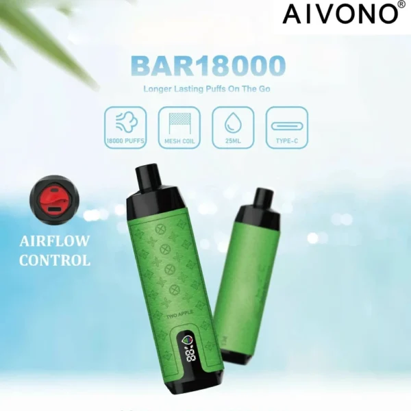 AIVONO Deluxe Bar 18000 Puffs Ναργιλέ Ψηφιακή Οθόνη 0% 2% 3% 5% Επαναφορτιζόμενη με χαμηλή περιεκτικότητα σε νικοτίνη στυλό Vapes Μαζική Αγορά Χονδρικής - WhizVape - 1