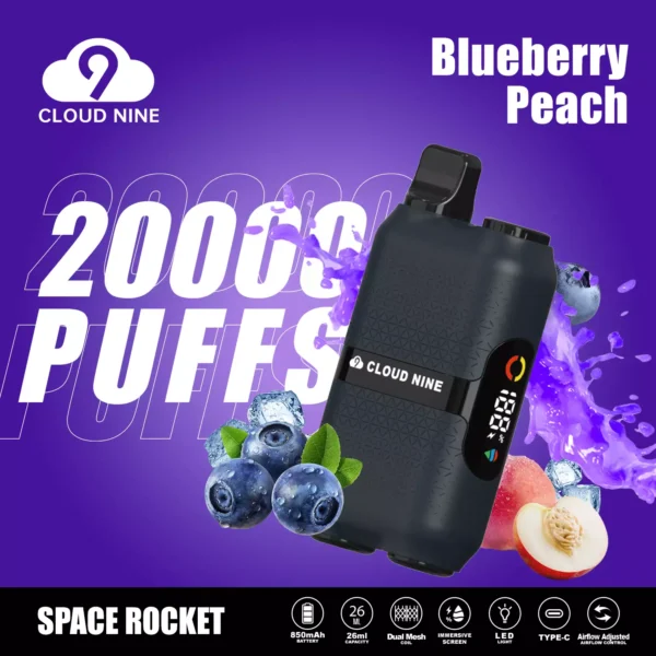 CLOUD NINE D33 20000 Puffs Écran immersif à double maille 5% Stylo à vape jetable rechargeable à faible teneur en nicotine en vrac Acheter en gros - WhizVape - 3