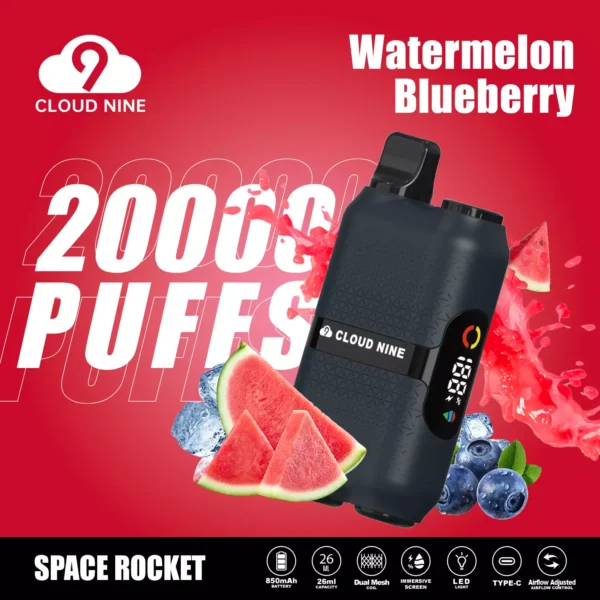 CLOUD NINE D33 20000 Puffs Écran immersif à double maille 5% Stylo à vape jetable rechargeable à faible teneur en nicotine en vrac Acheter en gros - WhizVape - 9