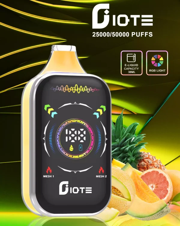 IQTE 50000 Puffs Dual Mesh RGB Plein écran 0% 2% 5% Stylo vape jetable rechargeable à faible teneur en nicotine en vrac Acheter en gros - WhizVape - 2