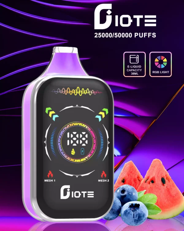 IQTE 50000 Puffs Dual Mesh RGB Plein écran 0% 2% 5% Stylo vapes jetables rechargeables à faible teneur en nicotine en vrac Acheter en gros - WhizVape - 3