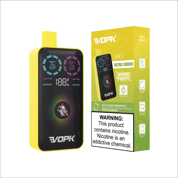 VOPK ULTRA 30000 Puflar Çift Lezzet Çift Örgü Dijital Ekran 2% Düşük Nikotinli Şarj Edilebilir Tek Kullanımlık Vapes Kalem Toplu Toptan Satın Al - WhizVape - 5